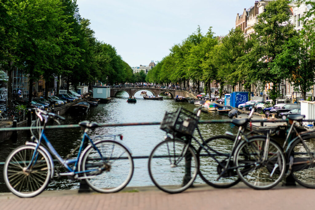 Bicycles street amsterdam — Holanda