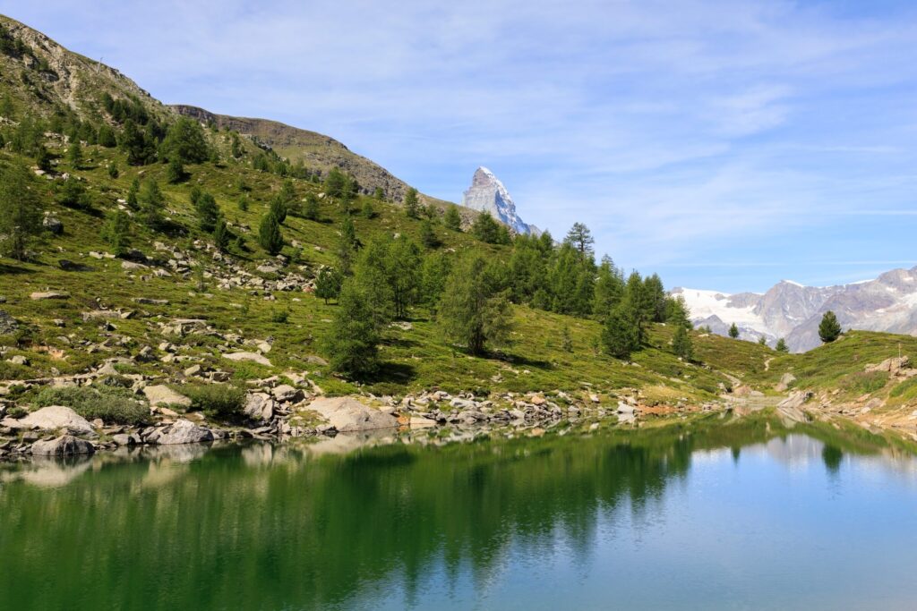 Beautiful shot mountain matterhorn zermatt switzerland — Suíça
